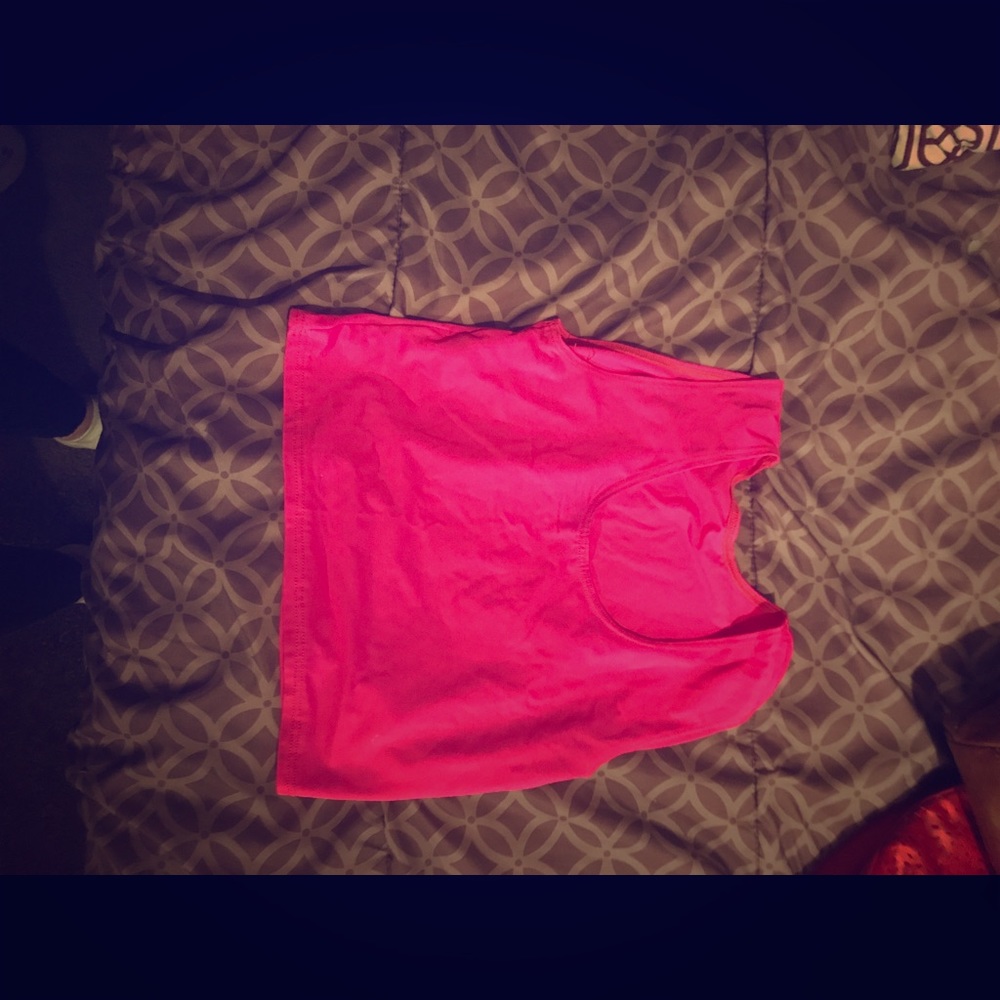 Hot pink spandex crop top